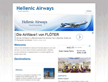 Tablet Screenshot of hellenicairways.com